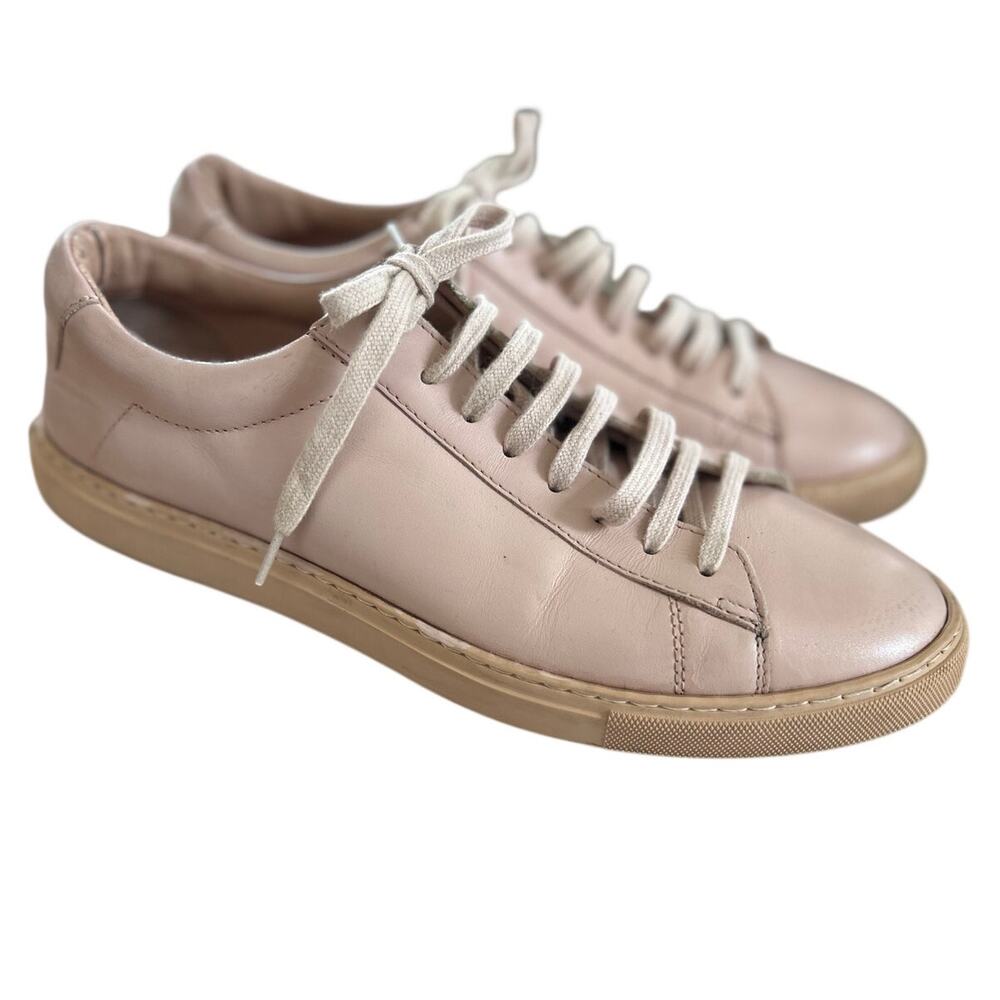 Oliver Cabell Low 1 Blush Pink & Tan Sole Leather Sneakers 38/8